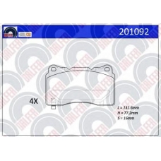 201092 GALFER Комплект тормозных колодок, дисковый тормоз