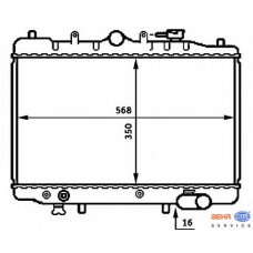 8MK 376 707-451 HELLA Радиатор, охлаждение двигателя