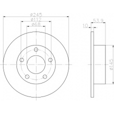 8DD 355 118-581 HELLA PAGID Тормозной диск