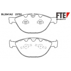 BL2041A2 FTE Комплект тормозных колодок, дисковый тормоз