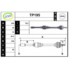 TP195 SERA Приводной вал