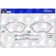 20282 GALFER Комплект тормозных колодок, дисковый тормоз