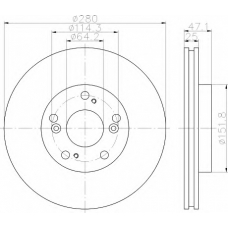 8DD 355 118-761 HELLA Тормозной диск