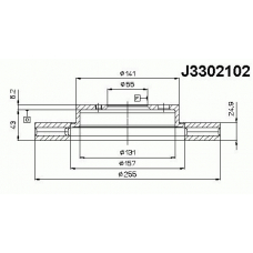 J3302102 NIPPARTS Тормозной диск