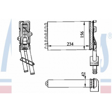73354 NISSENS Теплообменник, отопление салона