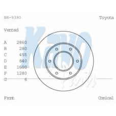 BR-9390 KAVO PARTS Тормозной диск