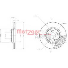 6110572 METZGER Тормозной диск