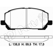 IBD-1279 IPS Parts Комплект тормозных колодок, дисковый тормоз