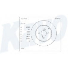 BR-9421 KAVO PARTS Тормозной диск