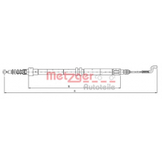 10.7392 METZGER Трос, стояночная тормозная система