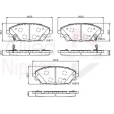 ADB32242 COMLINE Комплект тормозных колодок, дисковый тормоз