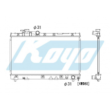 PA010405 KOYO P-tank corrugate-fin ass'y