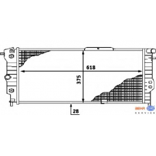 8MK 376 715-741 HELLA Радиатор, охлаждение двигателя