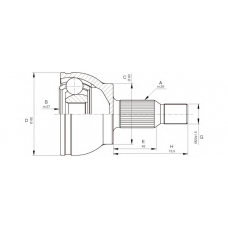 CVJ5678.10 OPEN PARTS Шарнирный комплект, приводной вал