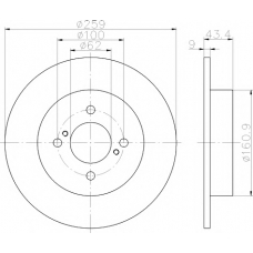 MDC2383 MINTEX Тормозной диск