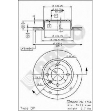 BS 7555 BRECO Тормозной диск