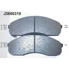 J3600310 NIPPARTS Комплект тормозных колодок, дисковый тормоз