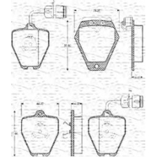 363702161061 MAGNETI MARELLI Комплект тормозных колодок, дисковый тормоз