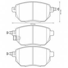 572649B BENDIX Комплект тормозных колодок, дисковый тормоз