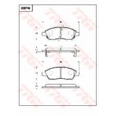 GDB7742 TRW Комплект тормозных колодок, дисковый тормоз