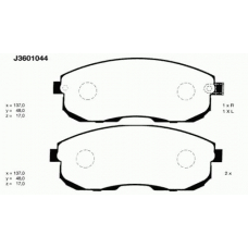 J3601044 NIPPARTS Комплект тормозных колодок, дисковый тормоз