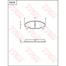 GDB7188 TRW Комплект тормозных колодок, дисковый тормоз