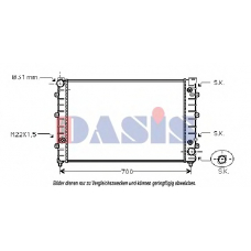 480070N AKS DASIS Радиатор, охлаждение двигателя