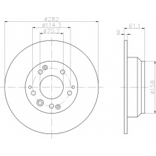 8DD 355 105-001 HELLA PAGID Тормозной диск