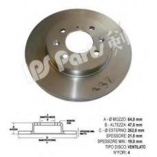 IBT-1498 IPS Parts Тормозной диск