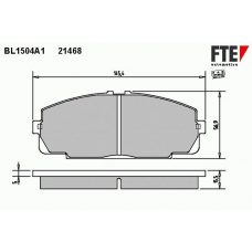 BL1504A1 FTE Комплект тормозных колодок, дисковый тормоз