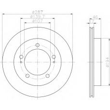 8DD 355 104-771 HELLA Тормозной диск