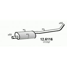 12.6116 ASSO Средний глушитель выхлопных газов