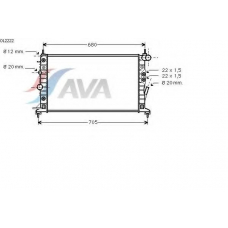 OL2222 AVA Радиатор, охлаждение двигателя