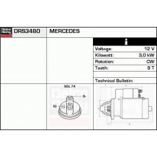 DRS3480 DELCO REMY Стартер