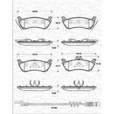 363702161312 MAGNETI MARELLI Комплект тормозных колодок, дисковый тормоз