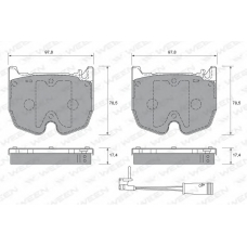 151-1975 WEEN Комплект тормозных колодок, дисковый тормоз