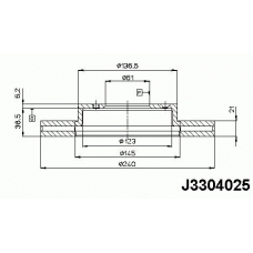 J3304025 NIPPARTS Тормозной диск