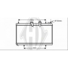 8424310 DIEDERICHS Радиатор, охлаждение двигателя