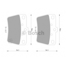 0 986 505 076 BOSCH Комплект тормозных колодок, дисковый тормоз