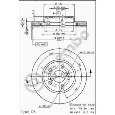 09.5844.10 BREMBO Тормозной диск