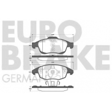 5502221955 EUROBRAKE Комплект тормозных колодок, дисковый тормоз
