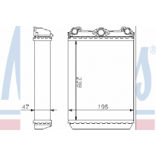 72000 NISSENS Теплообменник, отопление салона