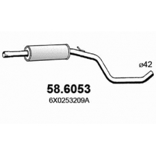 58.6053 ASSO Средний глушитель выхлопных газов