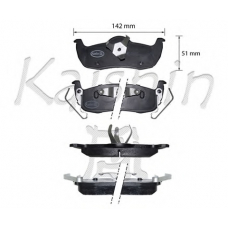 FK1313 KAISHIN Комплект тормозных колодок, дисковый тормоз