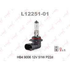 L1225101 LYNX Лампа галогеновая hb4 9006 12v