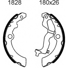 01828 BSF Комплект тормозных колодок