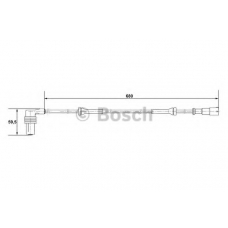 0 265 001 220 BOSCH Датчик, частота вращения колеса