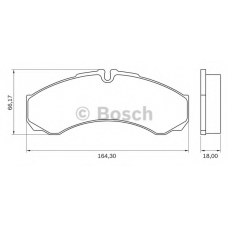 0 986 BB0 701 BOSCH Комплект тормозных колодок, дисковый тормоз