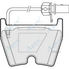PAD1378 APEC Комплект тормозных колодок, дисковый тормоз