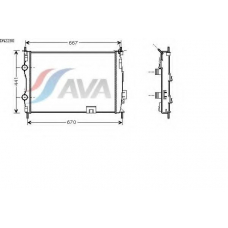 DN2280 AVA Радиатор, охлаждение двигателя